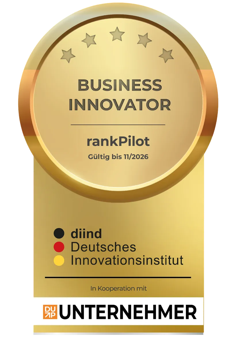 Business Innovator Award rankPilot